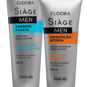 Eudora Kit Siàge Men: Shampoo 250ml + Condicionador 200ml
